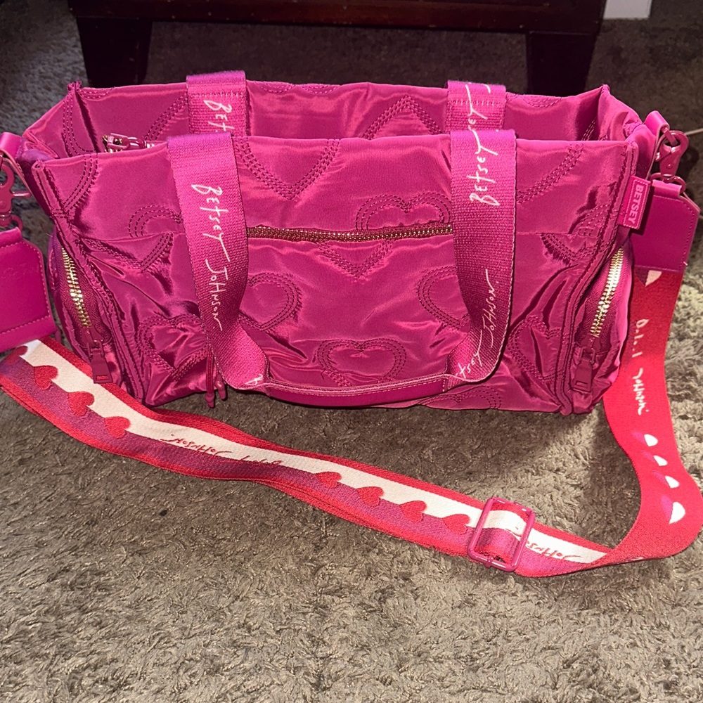 Betsey Johnson Fuchsia Crossbody Bag